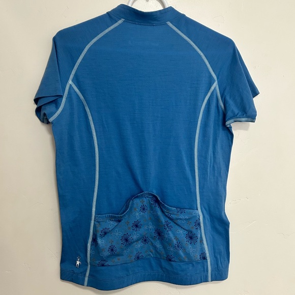 Smartwool merino wool Cycling Jersey women’s size medium‎ blue - Picture 2 of 5